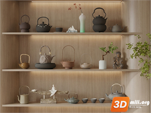 Tea Set 3D Model